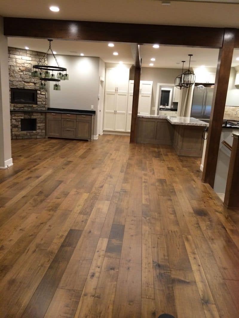 A West Kelowna home with rich hardwood flooring installed by AKC Floors