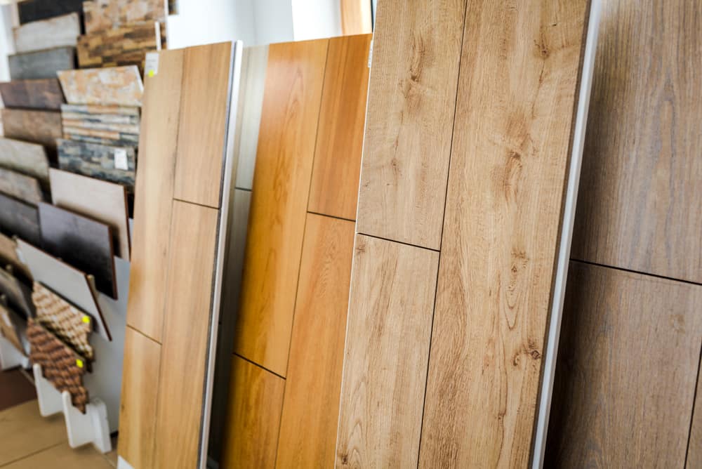 Flooring samples on display in the AKC Floors showroom