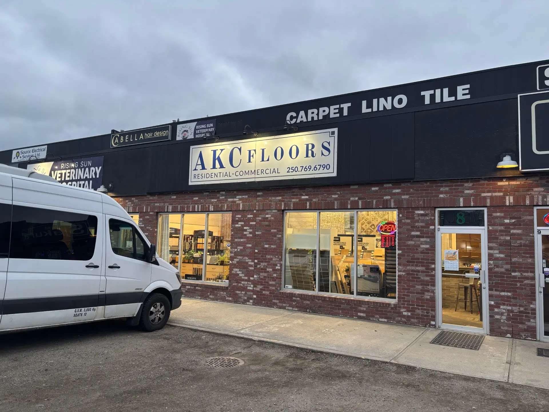 The AKC Floors showroom on Westgate Road in West Kelowna